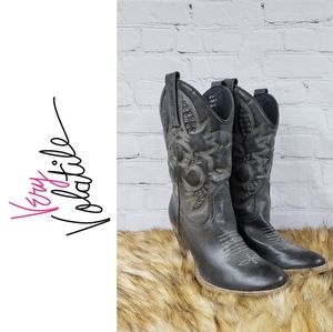 Very Volatile Heeled Cowboy Boots SZ 8.5